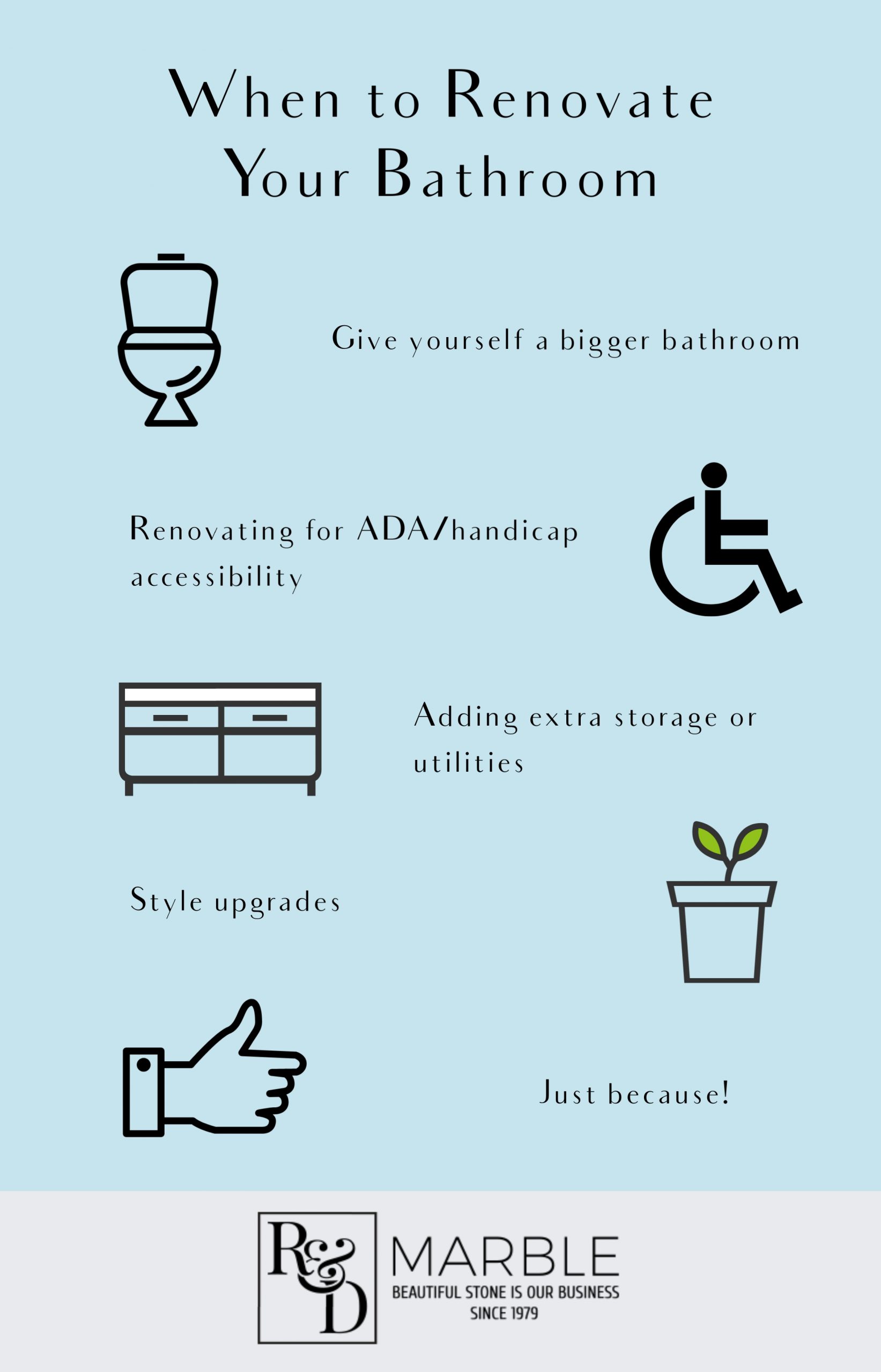 5 Reasons to Renovate Your Bathroom R&D Marble, Inc., Montgomery, TX | R&D Marble, Inc. 5 reasons to renovate your bathroom r&d marble, inc,. montgomery, tx