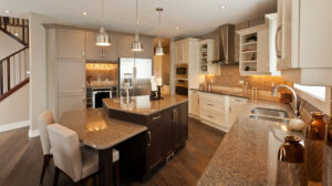 hanstone magellan | R&D Marble, Inc. modern kitchen with island and quartz countertops