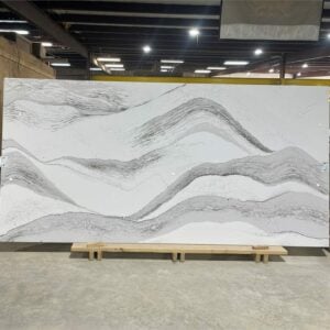 Copy of 20250326_145047 | R&D Marble, Inc. A slab of Windsor Brass Satin Ridge quartz by Cambria.