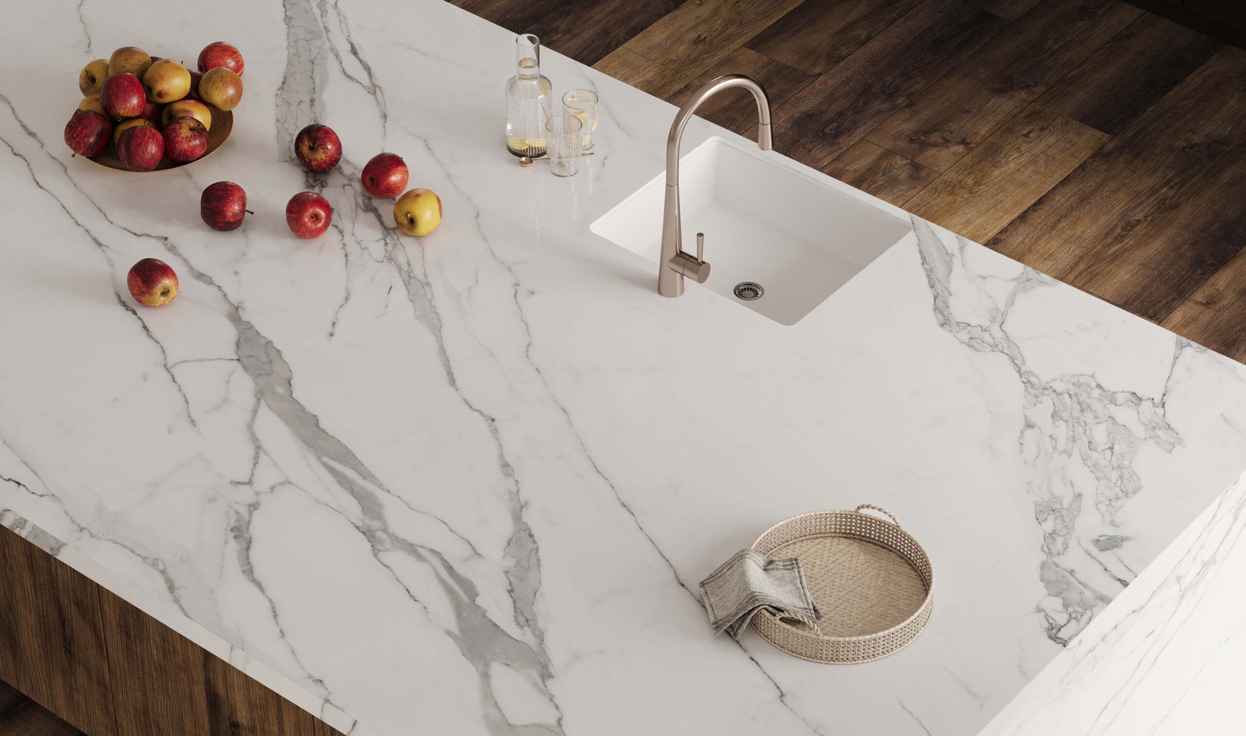 TERACANTO-Statuario-Bianco_KitchenCU-scaled-2 | R&D Marble, Inc. teracanto porcelain countertop